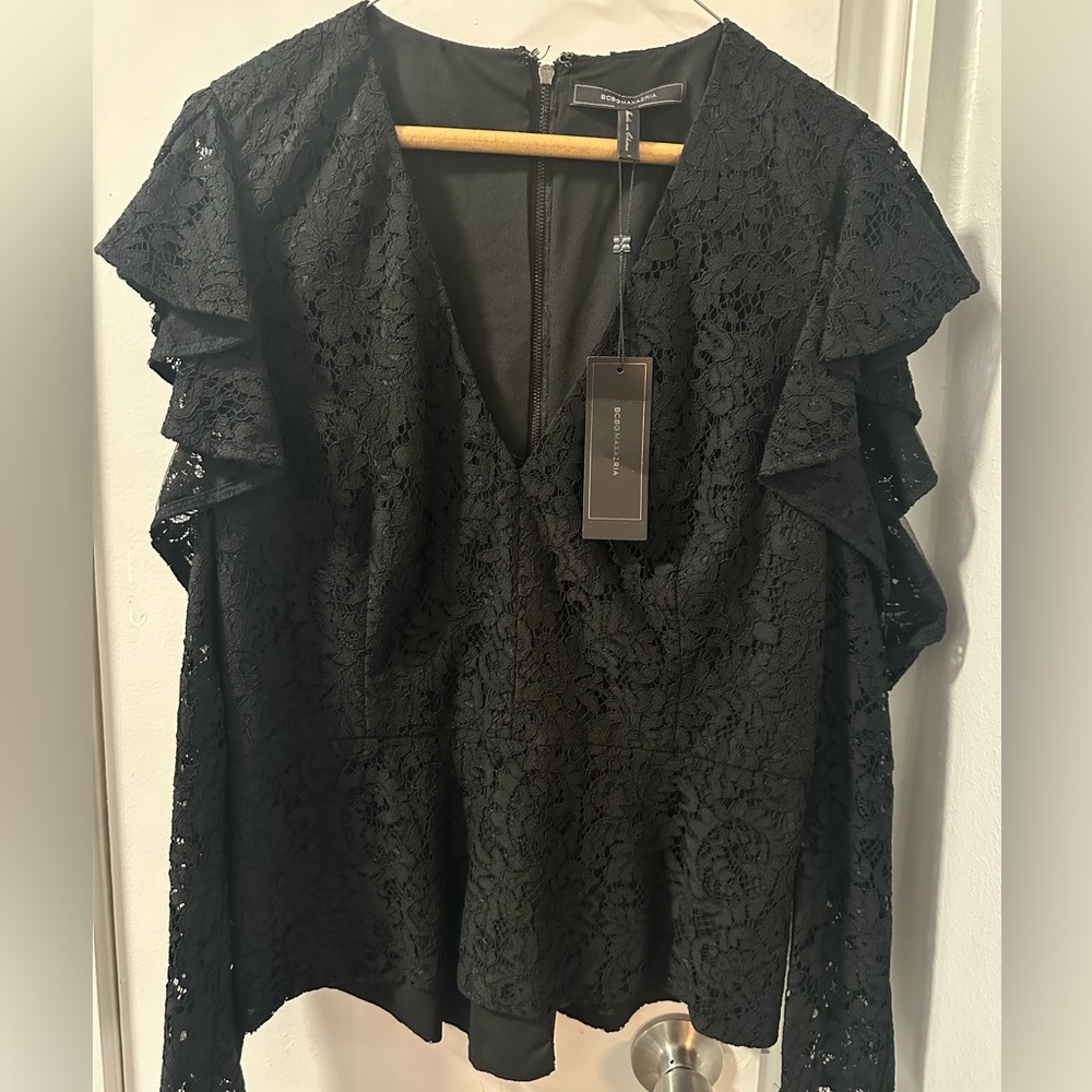 BCBG MaxAzria Top with cut out shlouders